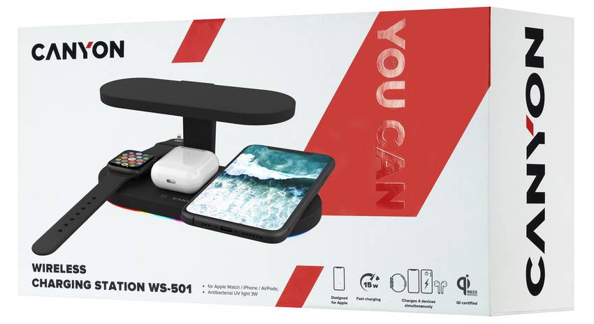 Фото - Бездротовий зарядний пристрій Canyon CNS-WCS501B