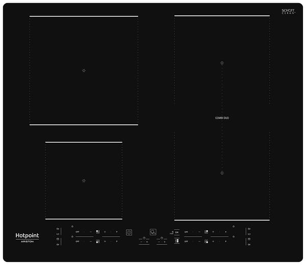 Фото - Дух.шафа + індукційна поверхня Hotpoint-Ariston FA2841JHBLHA + HB4860BNE