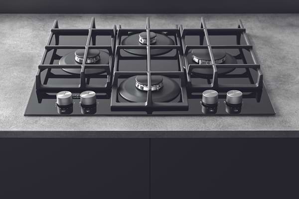 Фото - Духова шафа + варильна поверхня газова Hotpoint-Ariston FA2841JHBLHA + HAGS61FBK