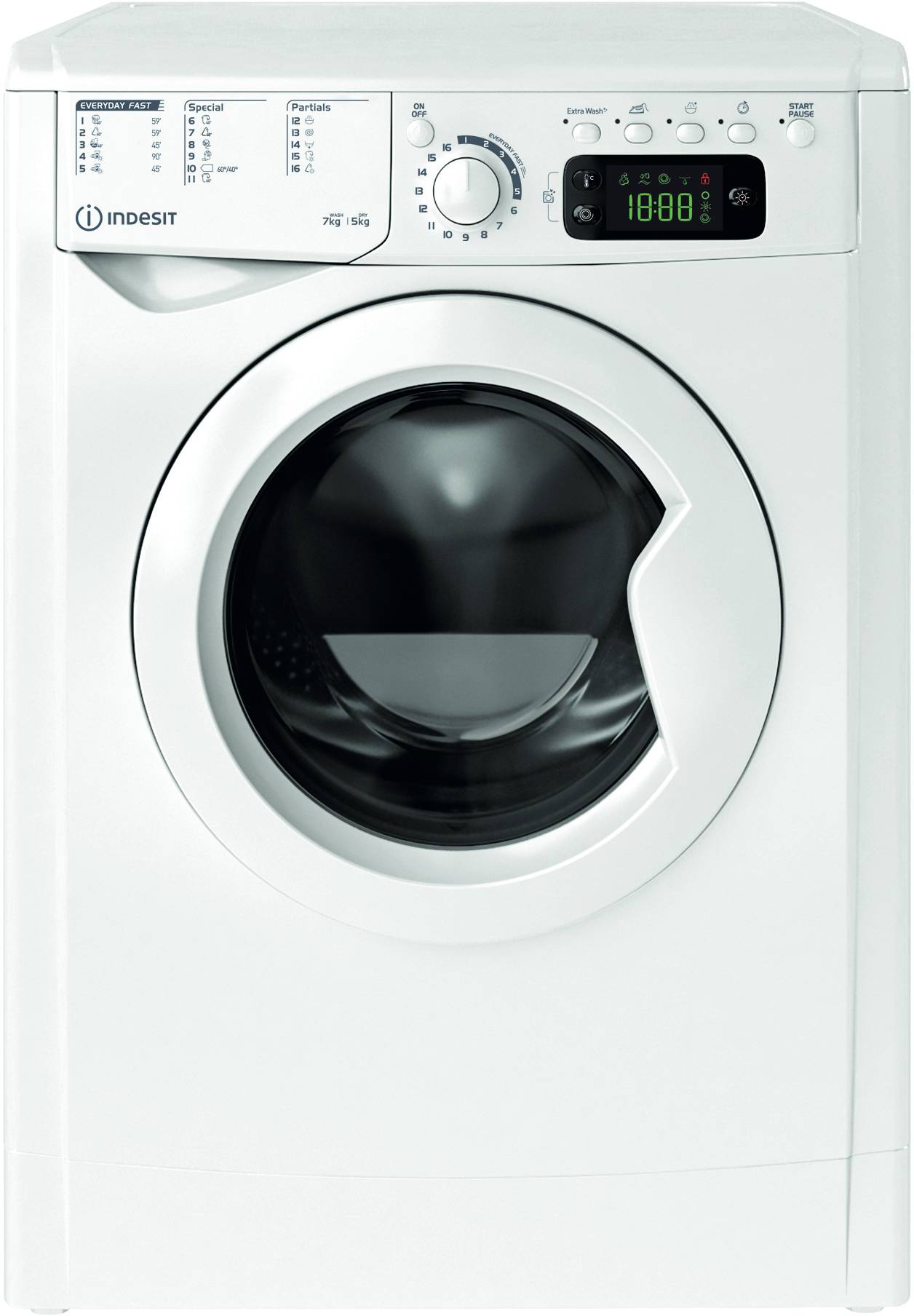 Стирально-сушильная машина Indesit EWDE 71280 W EU - Фото 1