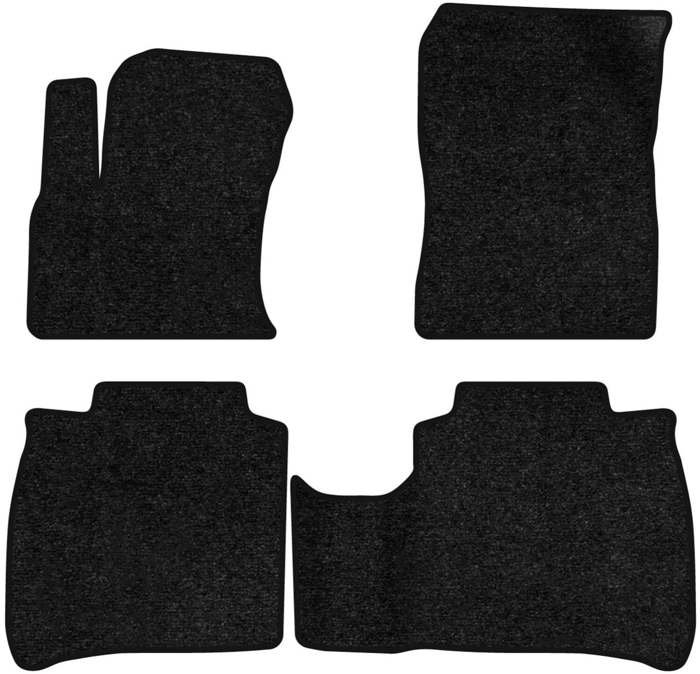 Килимки ворсові в салон авто EVAtech Standard для Dongfeng E11K 2018 1 покоління Sedan China чорний кант DG43656PR4VEB