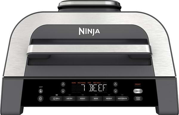 Фото - Уцінка - Гриль-барбекю електричний Ninja Foodi MAX Air Grill & Air Fryer з Сooking probe (DG551EU)
