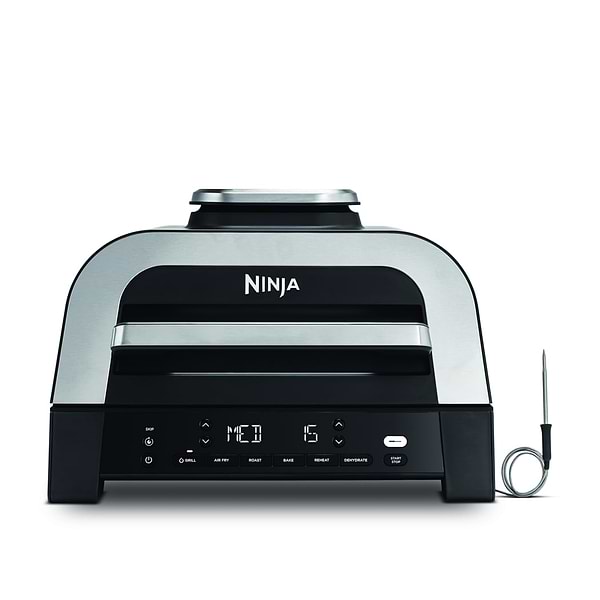 Фото - Уцінка - Гриль-барбекю електричний Ninja Foodi MAX Air Grill & Air Fryer з Сooking probe (DG551EU)