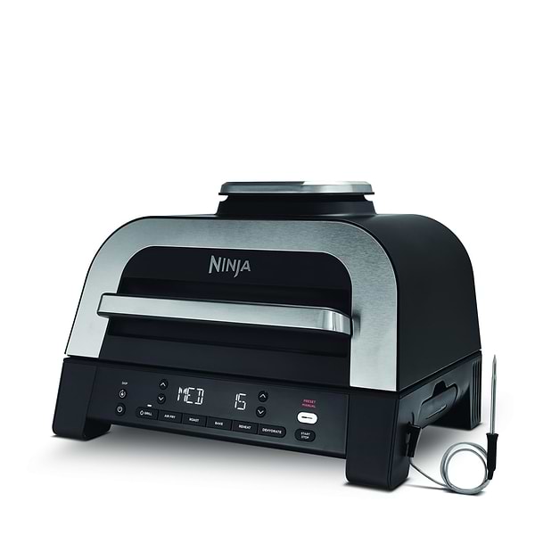 Фото - Уцінка - Гриль-барбекю електричний Ninja Foodi MAX Air Grill & Air Fryer з Сooking probe (DG551EU)