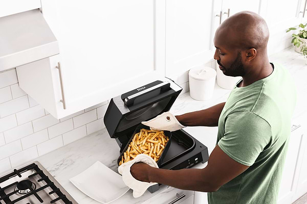 Фото - Уцінка - Гриль-барбекю електричний Ninja Foodi MAX Air Grill & Air Fryer з Сooking probe (DG551EU)