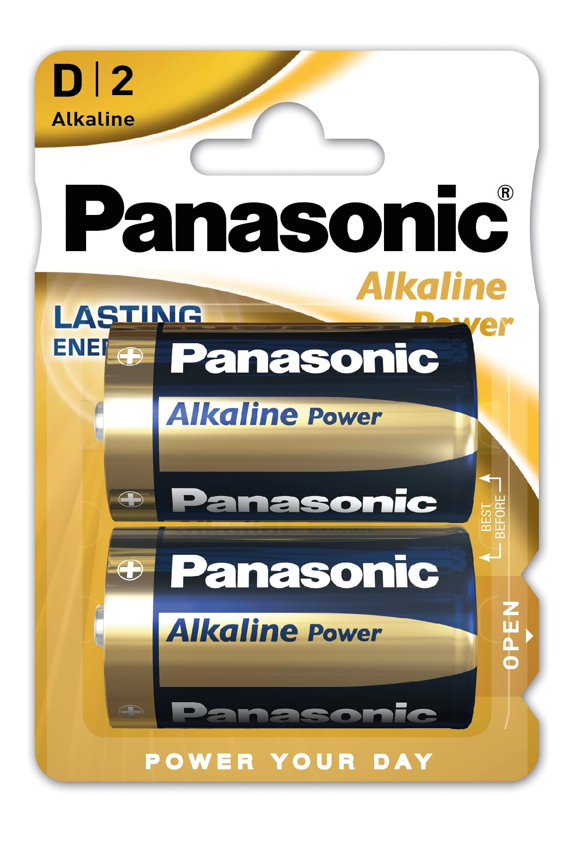 Батарейка тип D (LR-20) Panasonic ALKALINE POWER D BLI 2 (LR20REB/2BP) - Фото 1