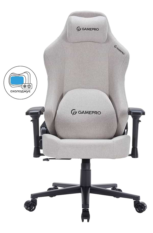 Фото - Кресло для геймеров GamePro FGC750LG Size L Fabric Light Grey