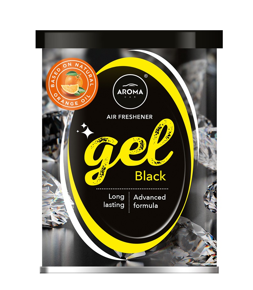 Ароматизатор для авто Aroma Car Terpen Gel 80g - BLACK (11655)
