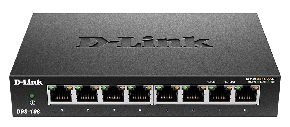 Коммутатор локальної мережі (Switch) D-Link DGS-108/E