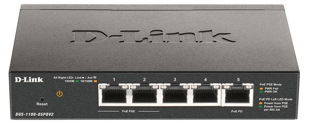 Коммутатор локальной сети (Switch) D-Link DGS-1100-05PDV2 - Фото 1