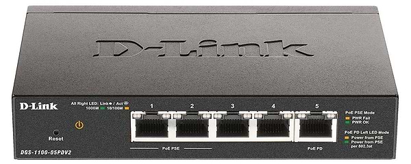 Фото - Коммутатор локальної мережі (Switch) D-Link DGS-1100-05PDV2