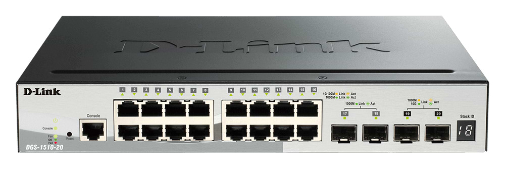Коммутатор локальной сети (Switch) D-Link DGS-1510-20/E - Фото 1