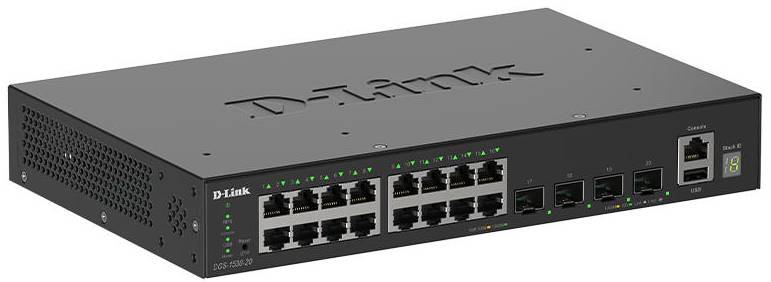 Коммутатор локальної мережі (Switch) D-Link DGS-1530-20