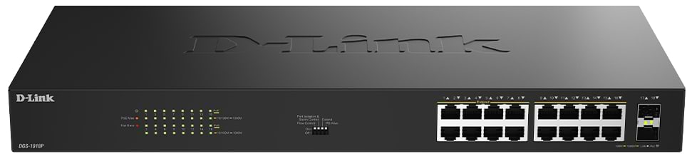 Коммутатор локальної мережі (Switch) D-Link DGS-1018P