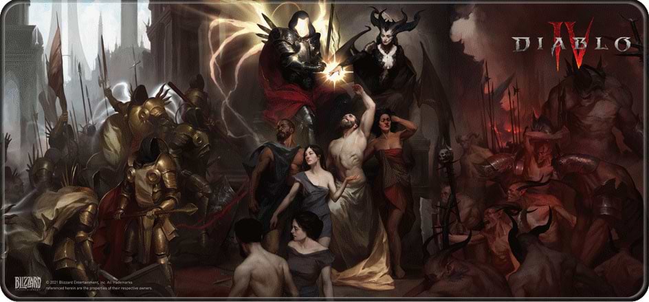Коврик для мыши игровой Diablo IV Inarius and Lilith (FBLMPD4INALIL21XL) - Фото 1