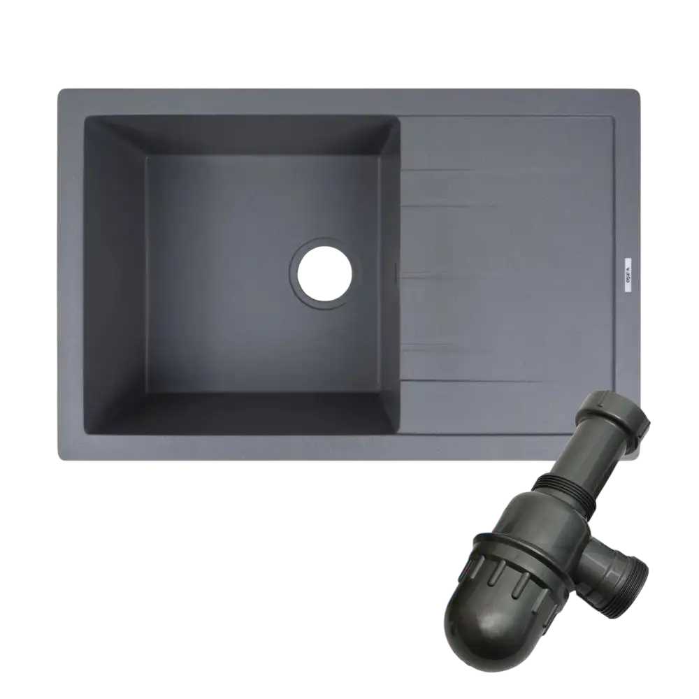 Мойка кухонная Ventolux DIAMANTE (GRAY QUARTZ) 765x485x200