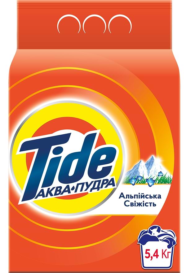 Фото - Пральний порошок Tide Аква-Пудра Альпійська Свіжість авт. 5,4кг