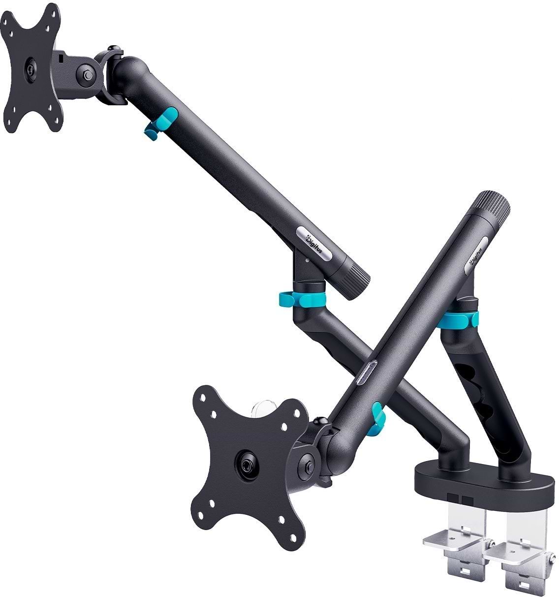 Крепление настольное Digitus Dual Monitor Clamp Black (DA-90471)