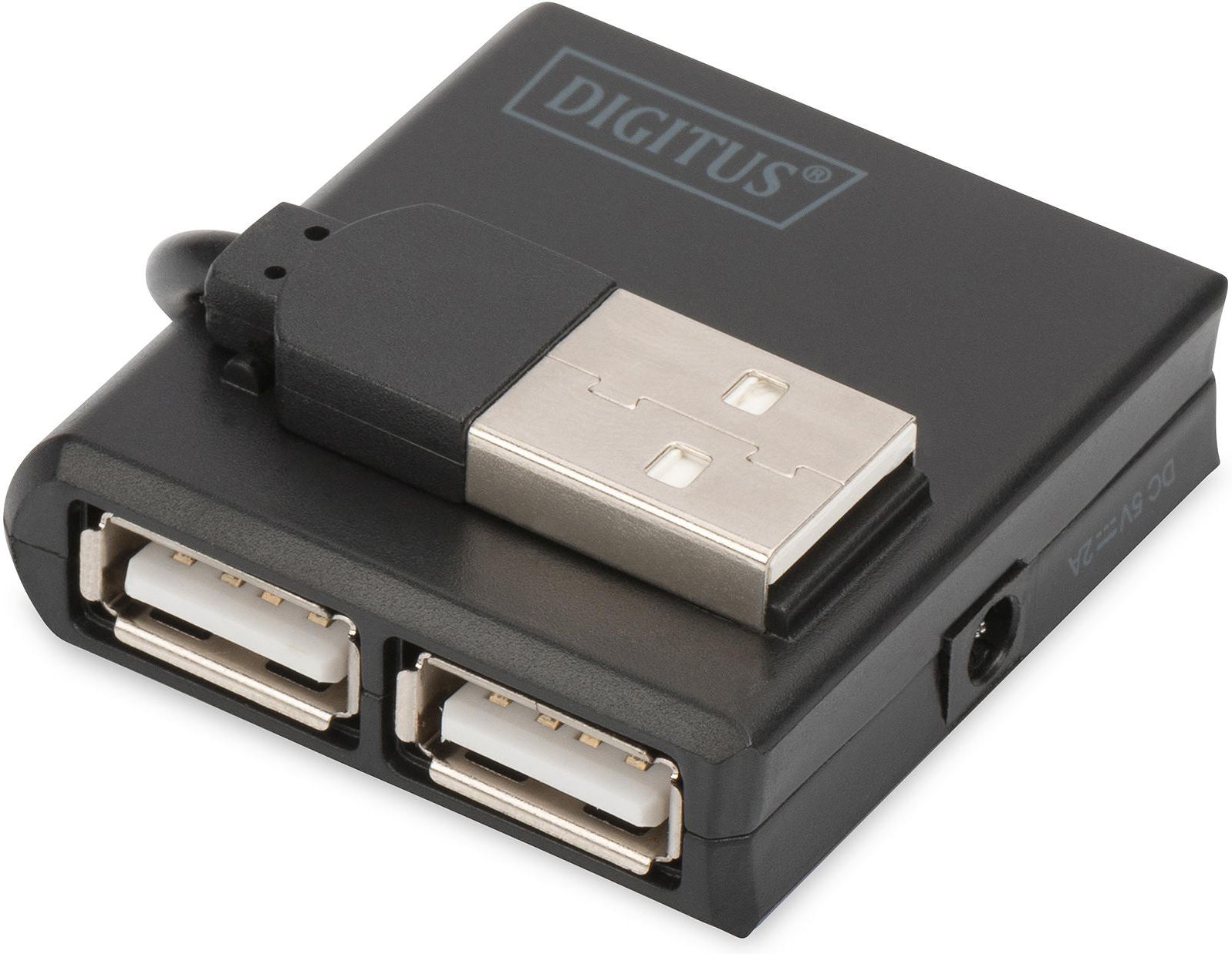Хаб USB Digitus USB 2.0, 4 порт Black (DA-70217)