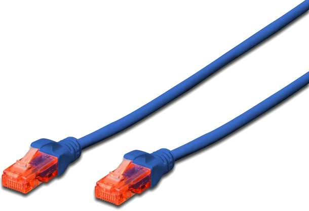 Кабель патч-корд Digitus CAT 6 UTP 0.5м AWG 26/7 CCA Blue (DK-1612-005/B)