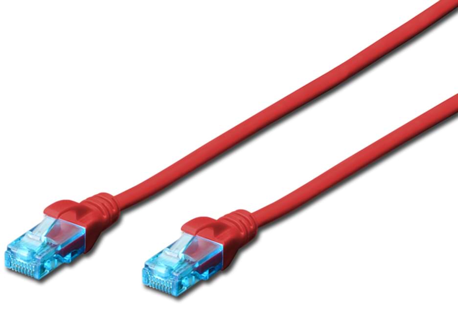 Кабель патч-корд Digitus CCA CAT 5e UTP 1m (DK-1512-010/R) Red