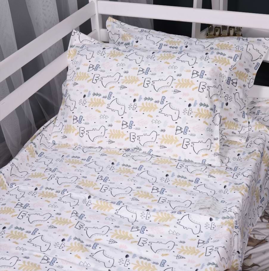 Простирадло двоспальне MirSon Фланель 011 Dino 180x200 см (2200009654923)