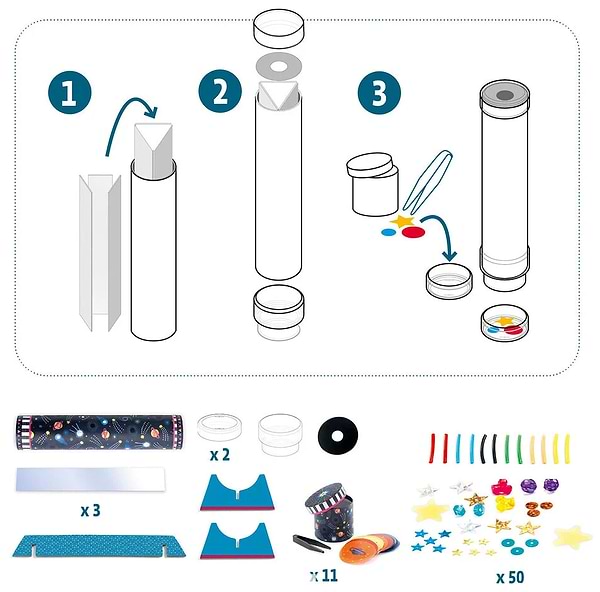 Фото - Набір для виготовлення іграшок Djeco Зроби сам Космічний калейдоскоп (DJ07922)