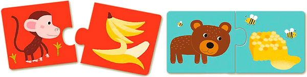 Фото - Пазли (3-4 роки) Djeco Хто Що Їсть? (DJ08166)