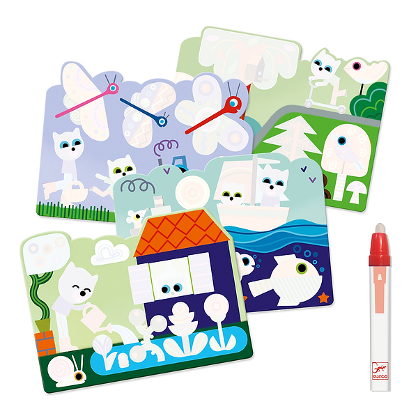 Фото - Набір для малювання водою Djeco "Що заховано в саду?" (DJ09063)