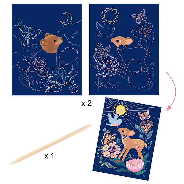 Фото - Набір для паперової творчості Djeco Лисичка та друзі (DJ09329)