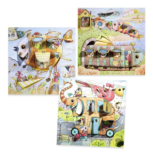 Фото - Набор для рисования Djeco с окошками Путешествие Мало (DJ09684)