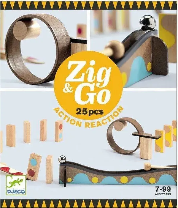 Фото - Деревянный конструктор Djeco Zig & Go - 25 дет. (DJ05642)