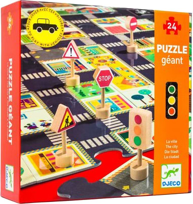 Пазли (3-4 роки) Djeco Пазл 24 гігант Дорога (DJ07161) - Фото 1