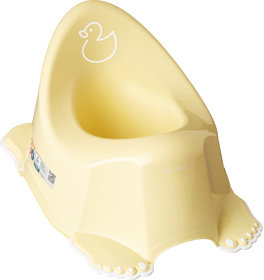 Горшок детский Tega Baby Утенок с антискользящей резиной Светло-желтый (DK-001-132)