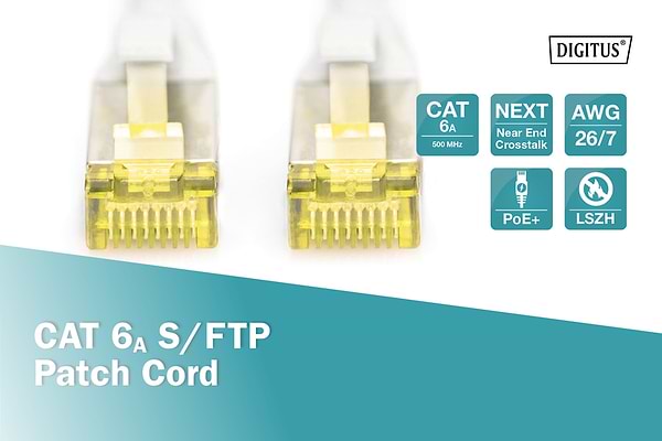 Фото - Кабель патч-корд Digitus CAT 6a S-FTP, 15м  Grey (DK-1644-A-150)