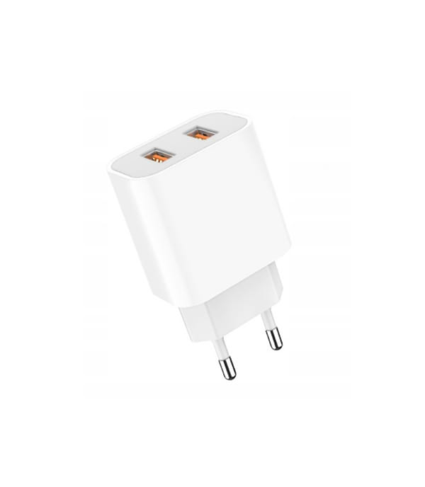 Фото - Уцінка - Мережевий зарядний пристрій Denmen DC05 2.4A 2USB White (DM-DC05-WH)