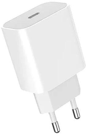 Мережевий зарядний пристрій Denmen DC06 20W 3.6A USB-C White з кабелем Type-C - Type-C (DM-DC06T-WH) - Фото 1