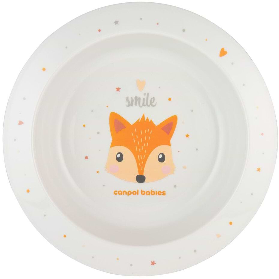Тарелка обеденная Canpol babies CUTE ANIMALS - оранжевая (4/412_ora) - Фото 1