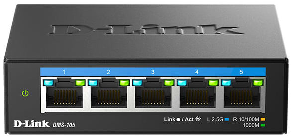 Коммутатор локальної мережі (Switch) D-Link DMS-105