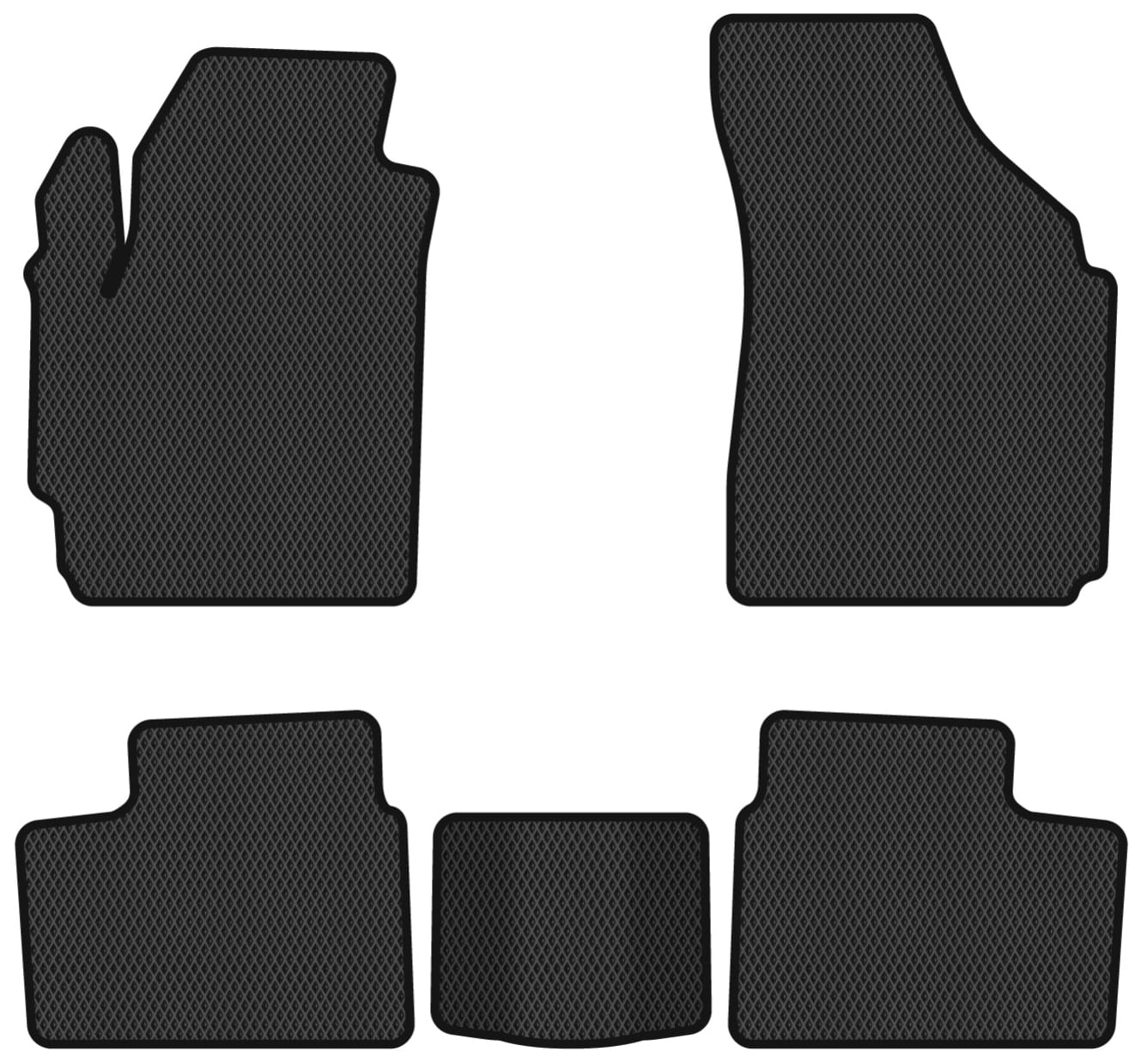 EVA коврики в салон авто EVAtech для Matiz Daewoo 1997-2015 1 поколение Htb EU DO351CV5RBB