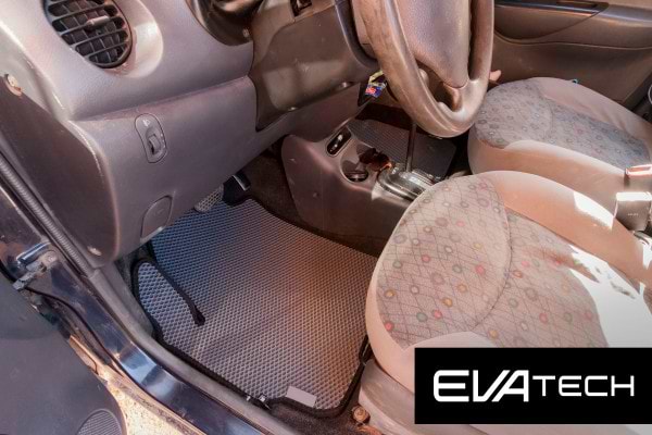 Фото - Коврики из экокожи в салон авто передние EVAtech ECO для Matiz Daewoo 1997-2015 1 поколение Htb EU DO351AV2BBB