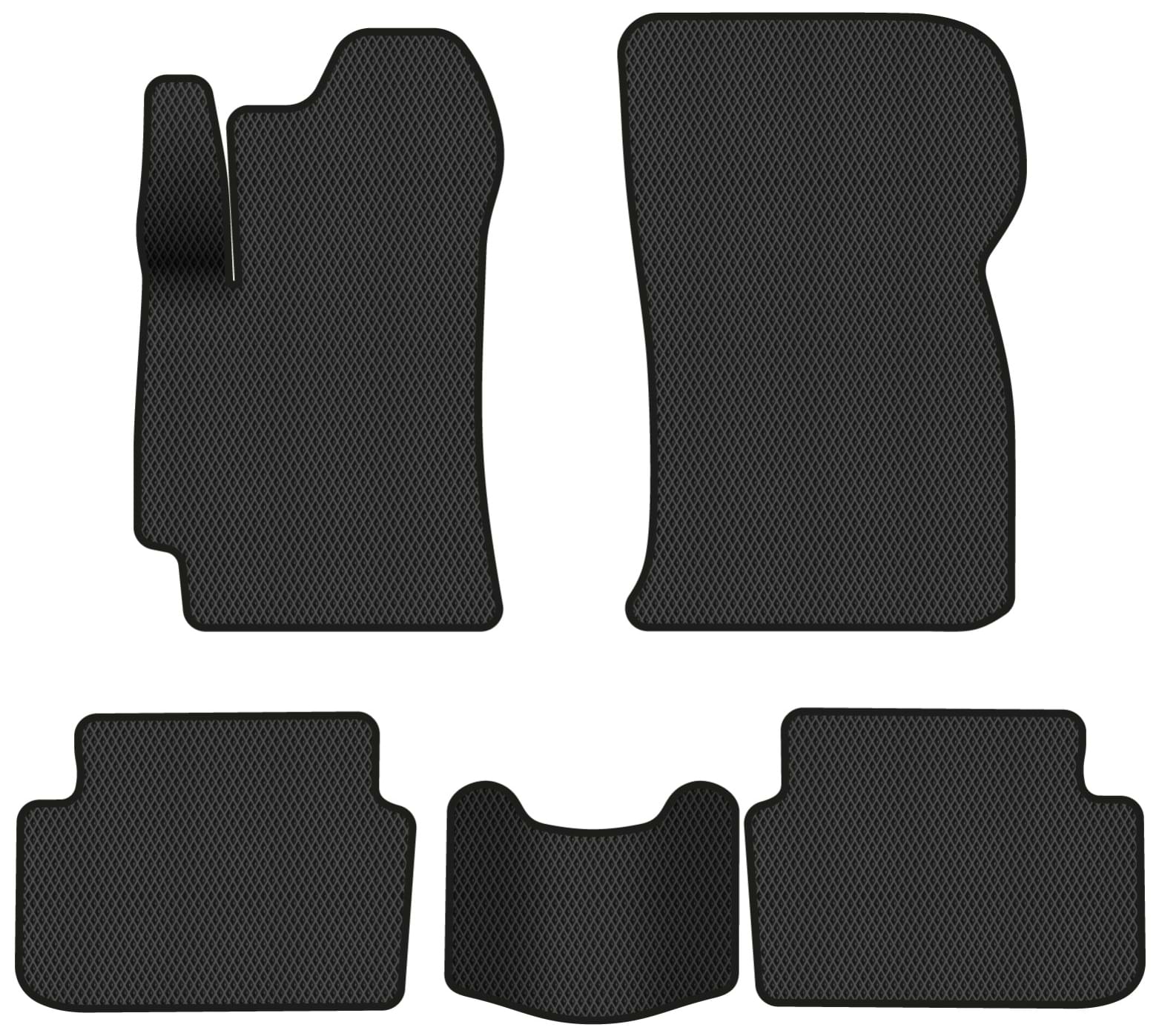 EVA коврики в салон авто EVAtech для Lanos Daewoo 1998-2017 1 поколение Sedan EU DO3813C5RBB