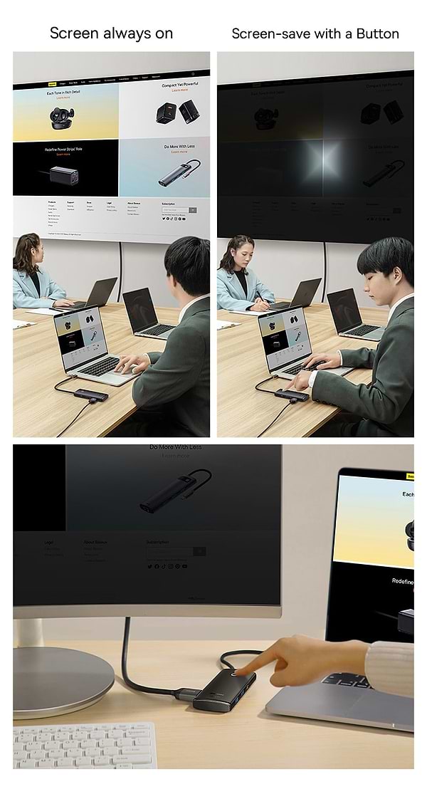 Фото - Хаб USB Baseus Type-C to HDMI+USB3.0*2+Type-C Data+SD/TF Black (WKQX050001)