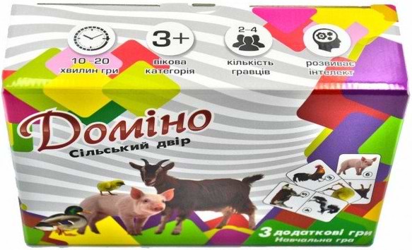 Фото - Настільна гра (3-4 роки) Strateg доміно "Сельсікй двір" (30766)
