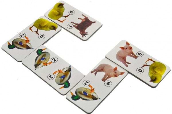 Фото - Настільна гра (3-4 роки) Strateg доміно "Сельсікй двір" (30766)