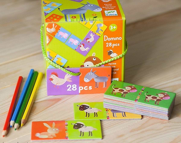 Фото - Настільна гра (3-4 роки) Djeco ДоміноФерма (DJ08158)