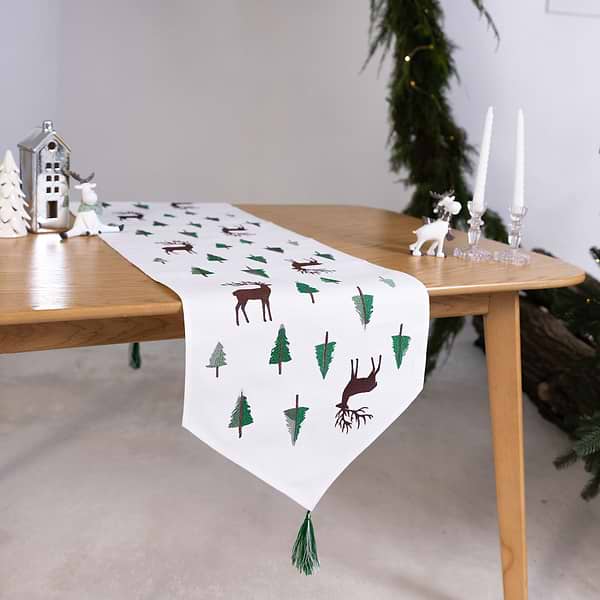 Фото - Скатерть раннер Едельвіка Ёлочный лес 160х42 см (549-25//09)