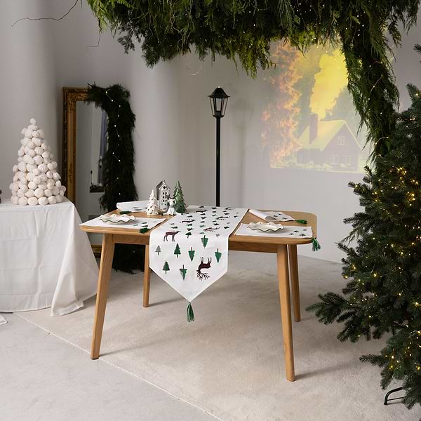 Фото - Скатерть раннер Едельвіка Ёлочный лес 160х42 см (549-25//09)