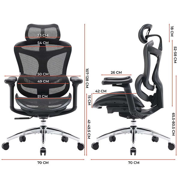 Фото - Крісло офісне Sihoo DORO C300L Mesh Black (DORO-C300L-A3-101)