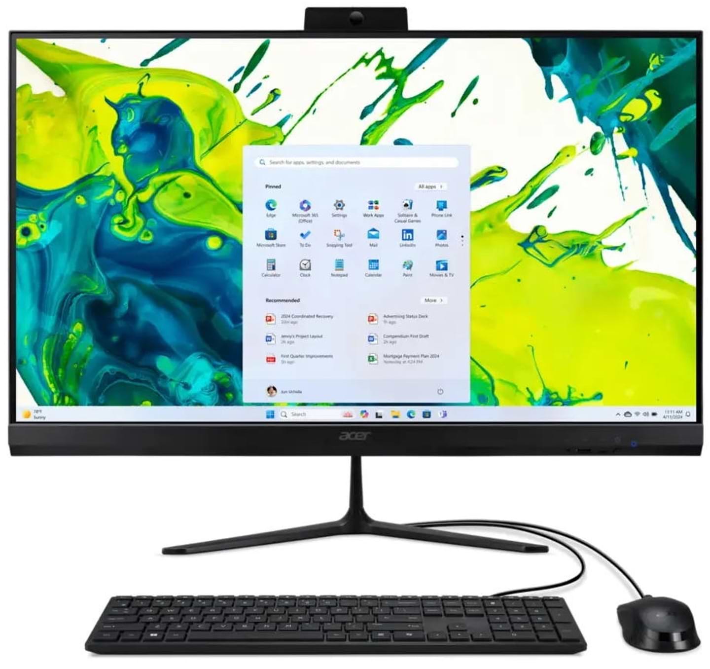 Комп'ютер-моноблок Acer Aspire C24-2G (DQ.BRRME.001) Black